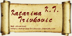 Katarina Trivković vizit kartica